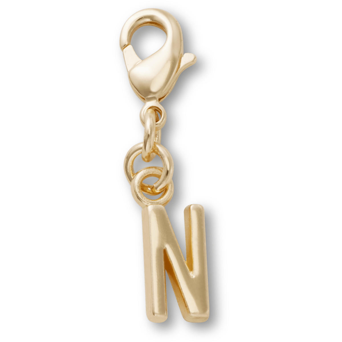 Gold Letter N Charm