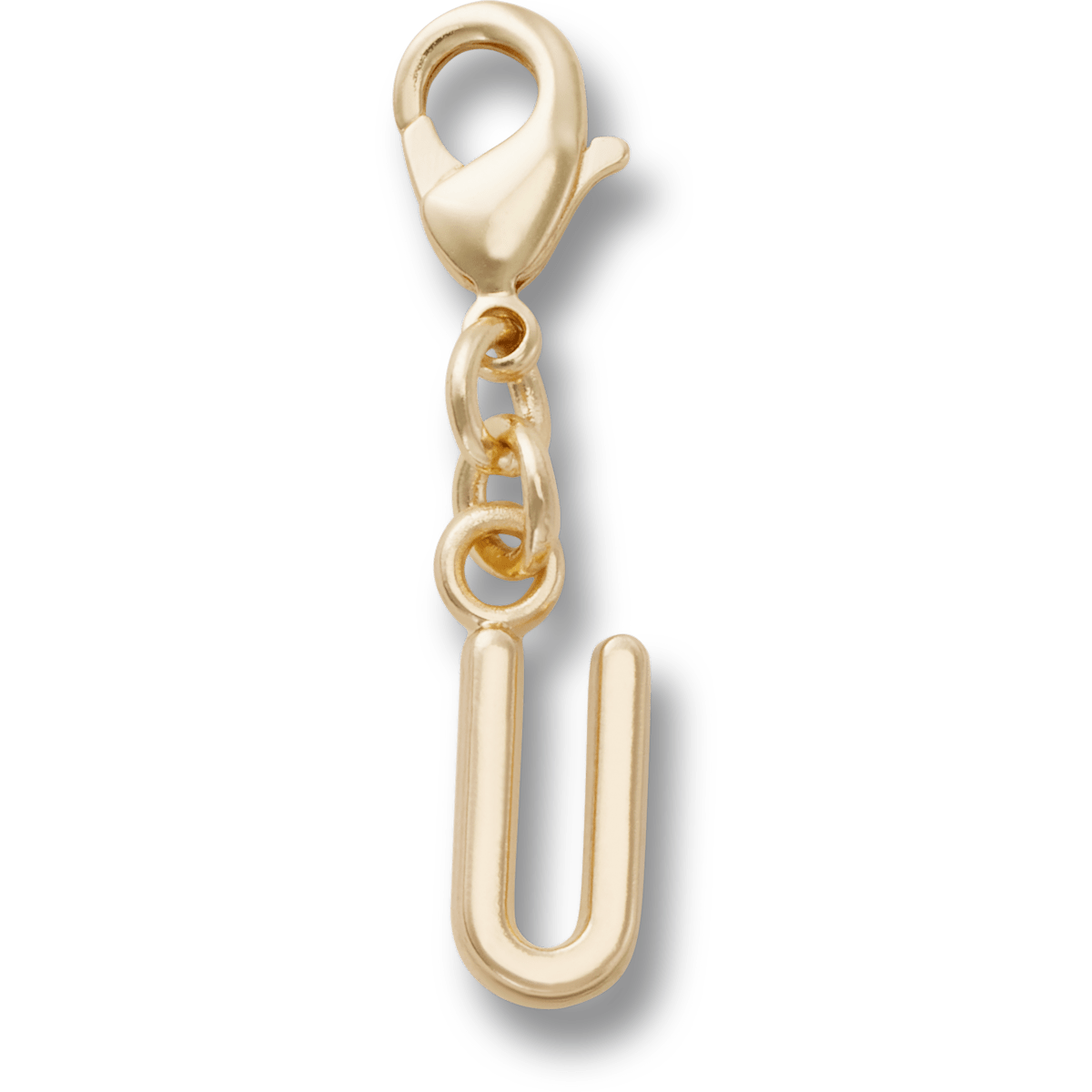 Gold Letter U Charm