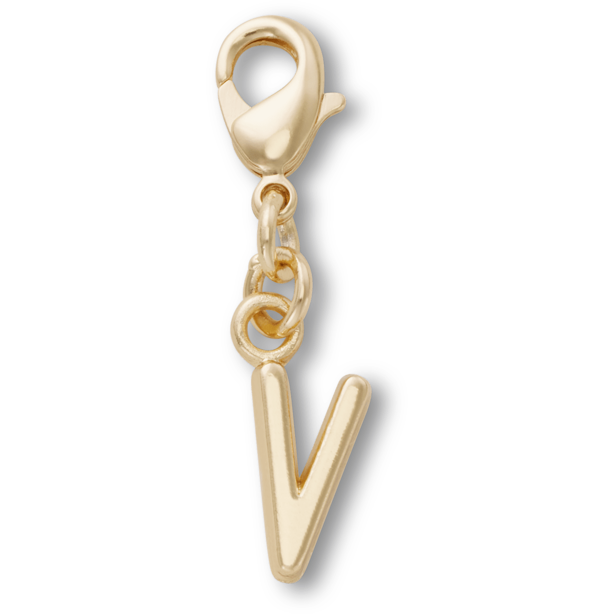 Gold Letter V Charm