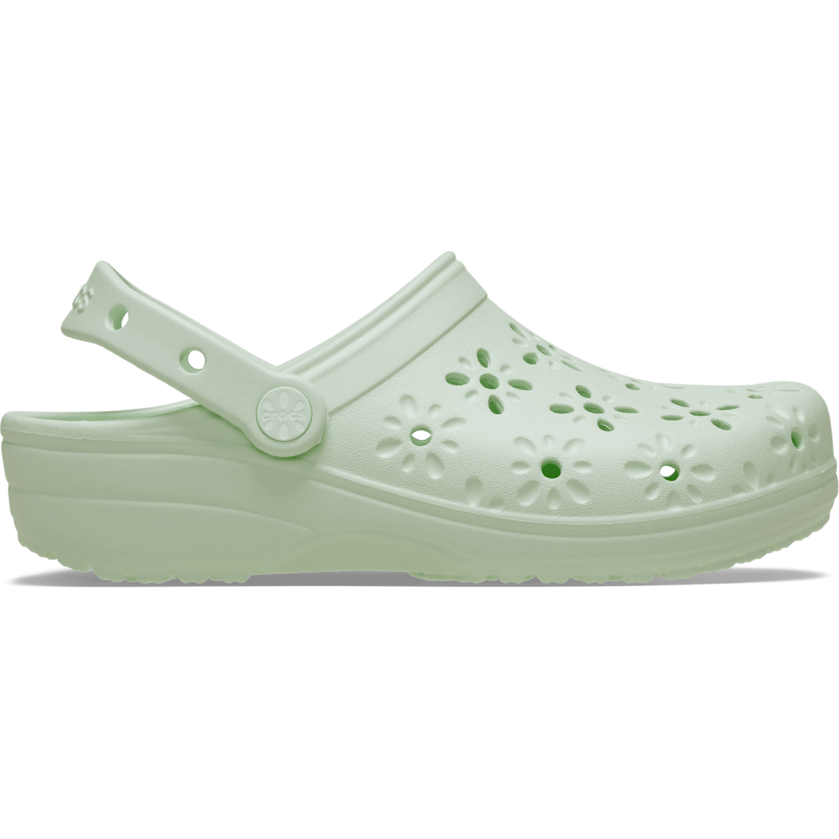 Classic Floral Cut-Out Clog - Jade Tint