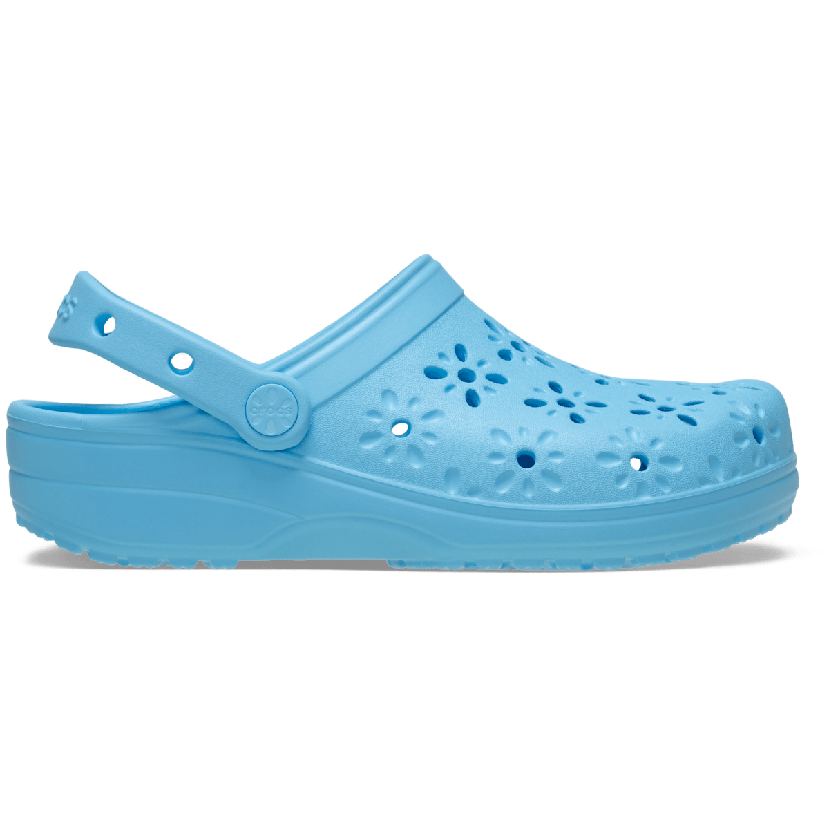 Classic Floral Cut-Out Clog - Tinted Glass