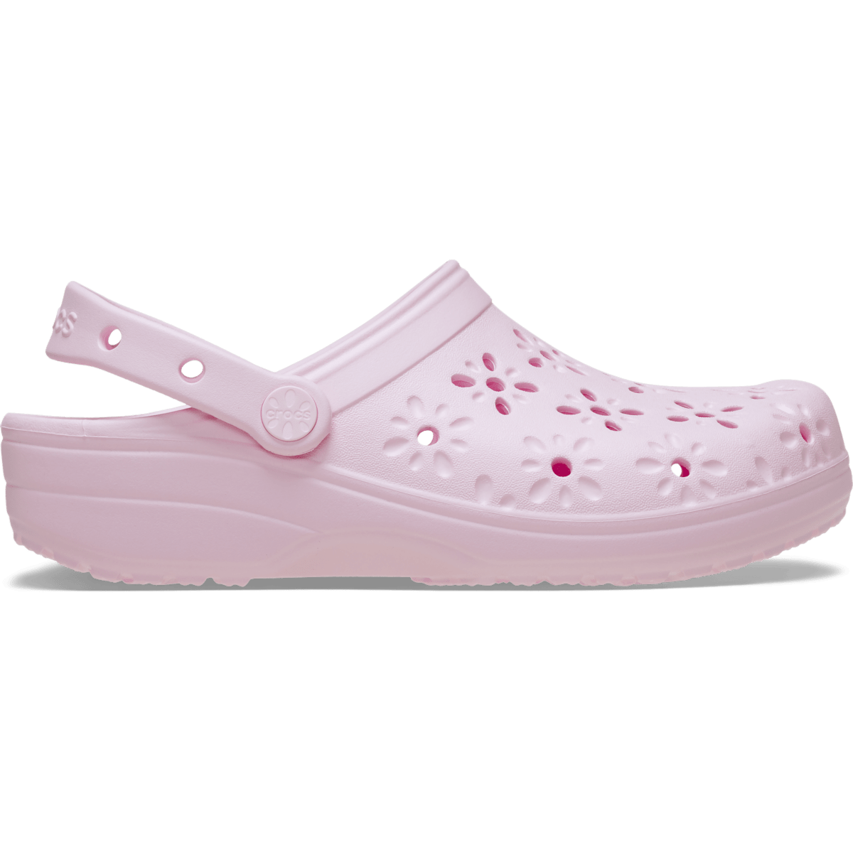 Classic Floral Cut-Out Clog - Pink Milk