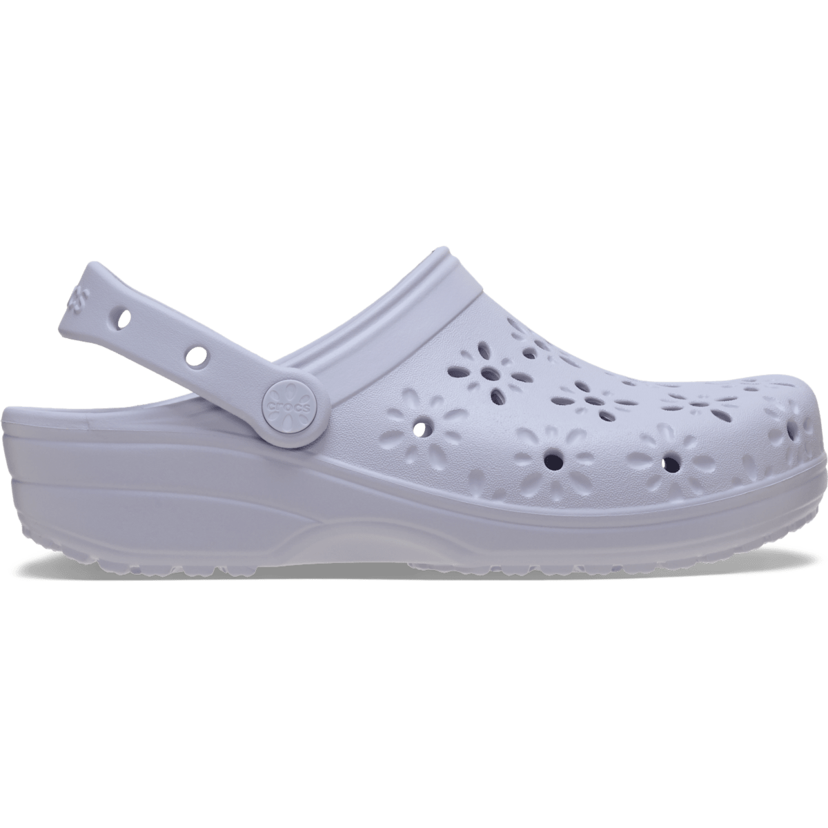 Classic Floral Cut-Out Clog - Purple Moon