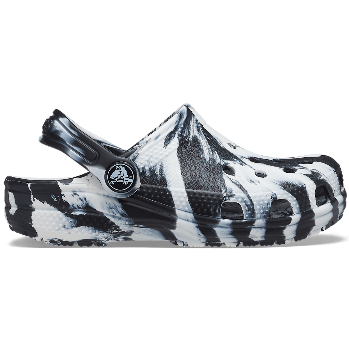 Toddler Classic Marbled Clog - Black / White