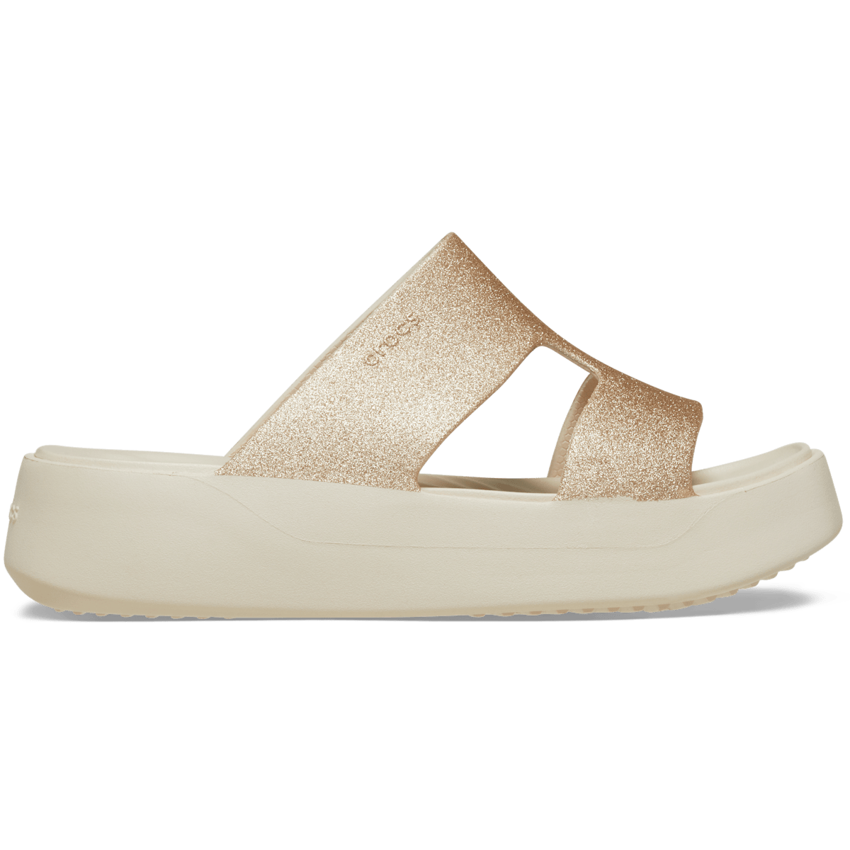 Getaway Platform Glitter H-Strap - Stucco