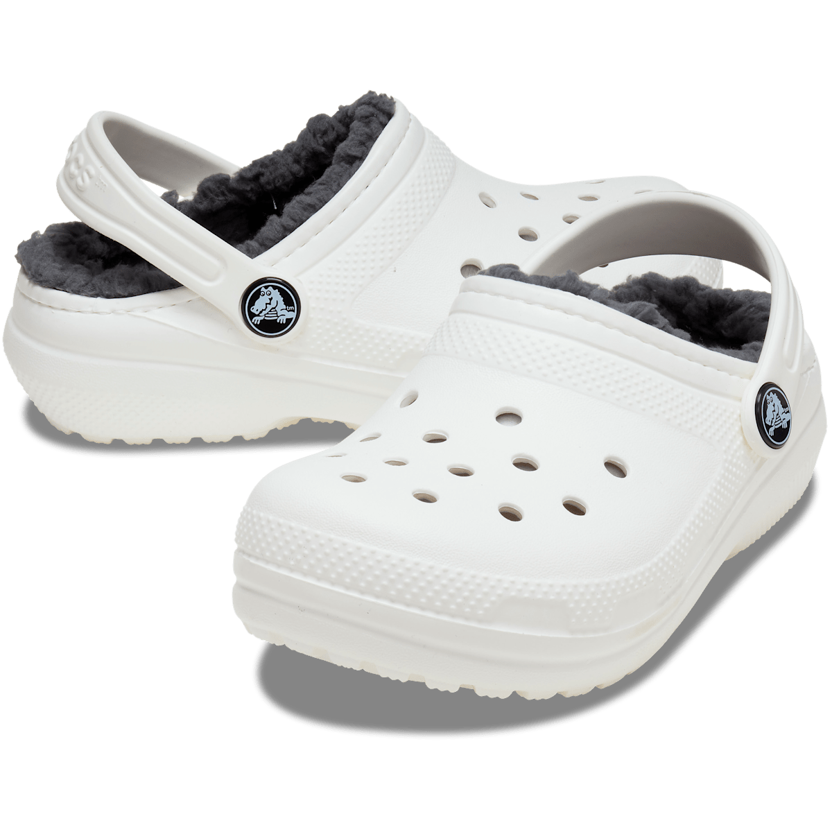 Kids' Classic Lined Clog - White / Grey - Image 2