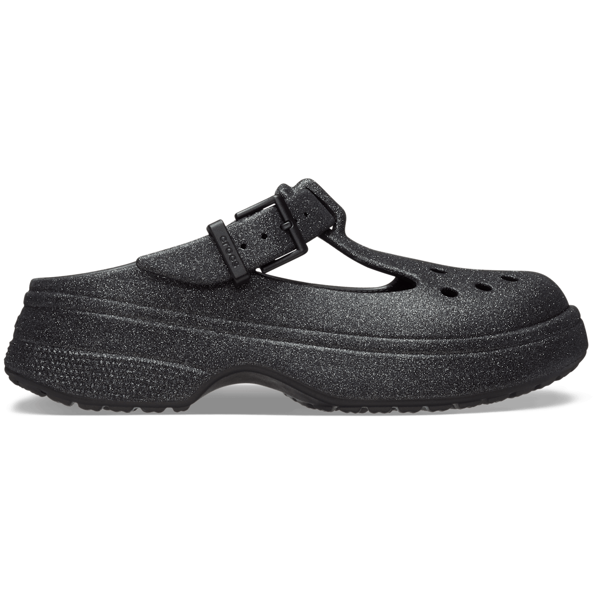 Classic Mary Jane Glitter Clog - Black