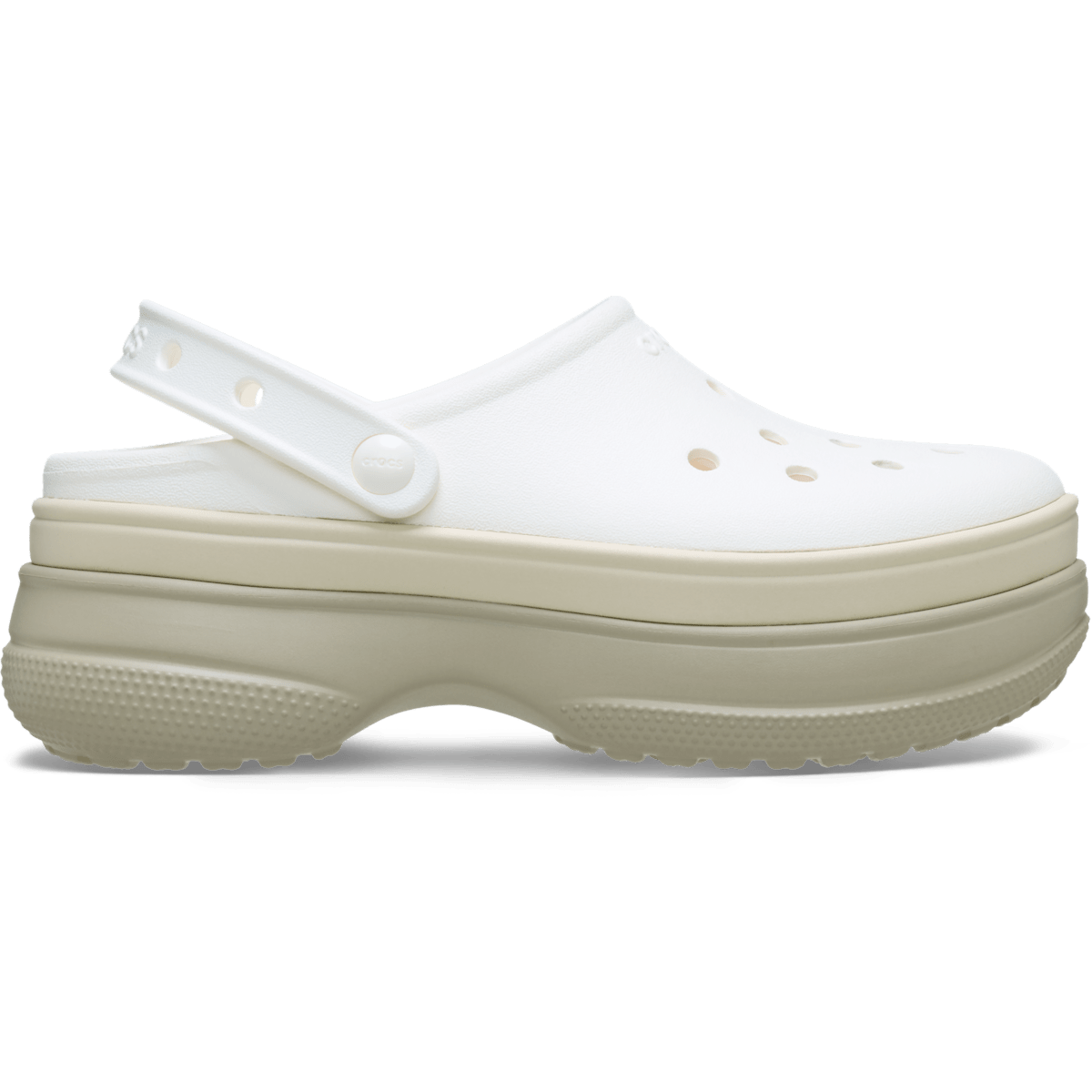 Classic Stacked Clog - Chalk