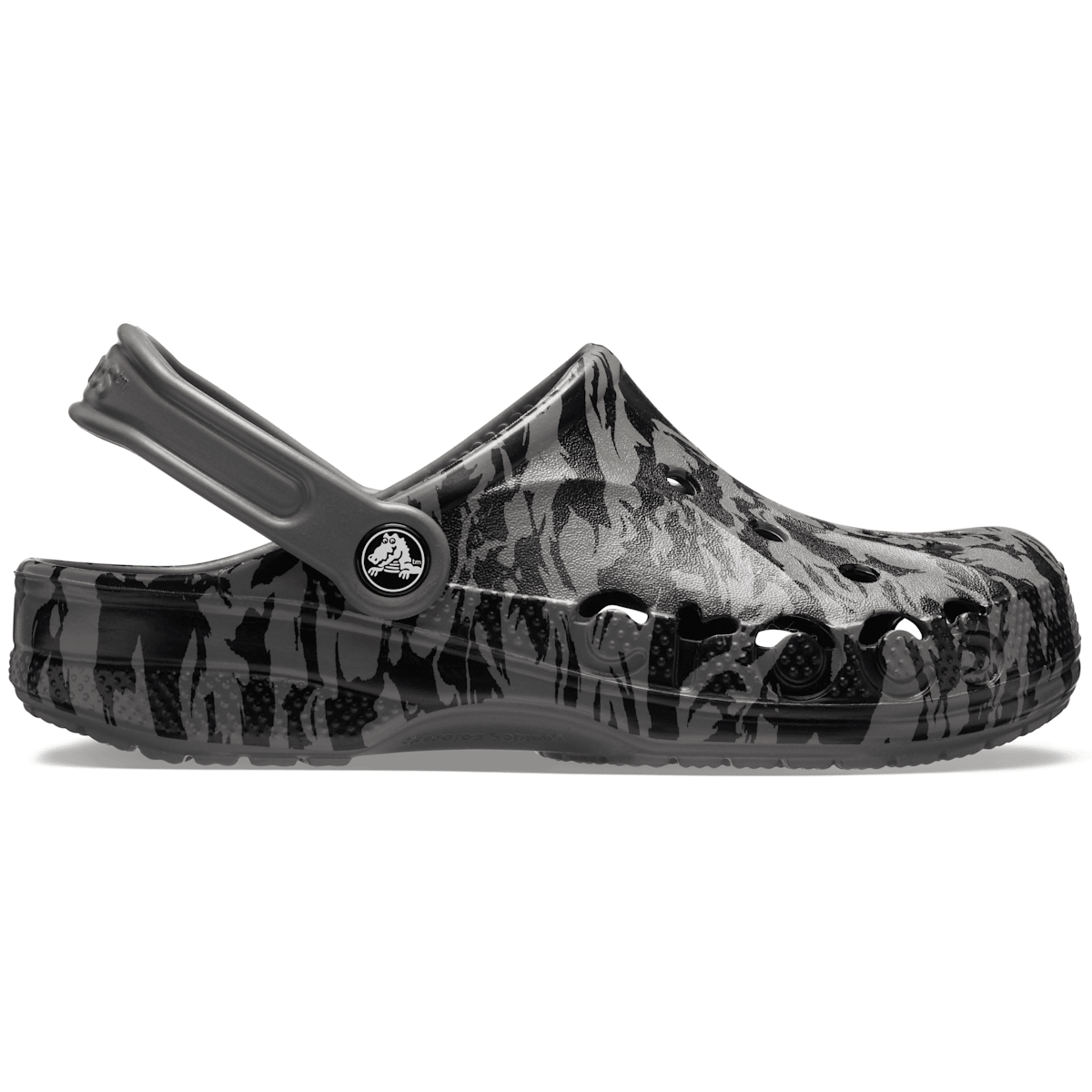 Baya Seasonal Printed Clog - Slate Grey/White