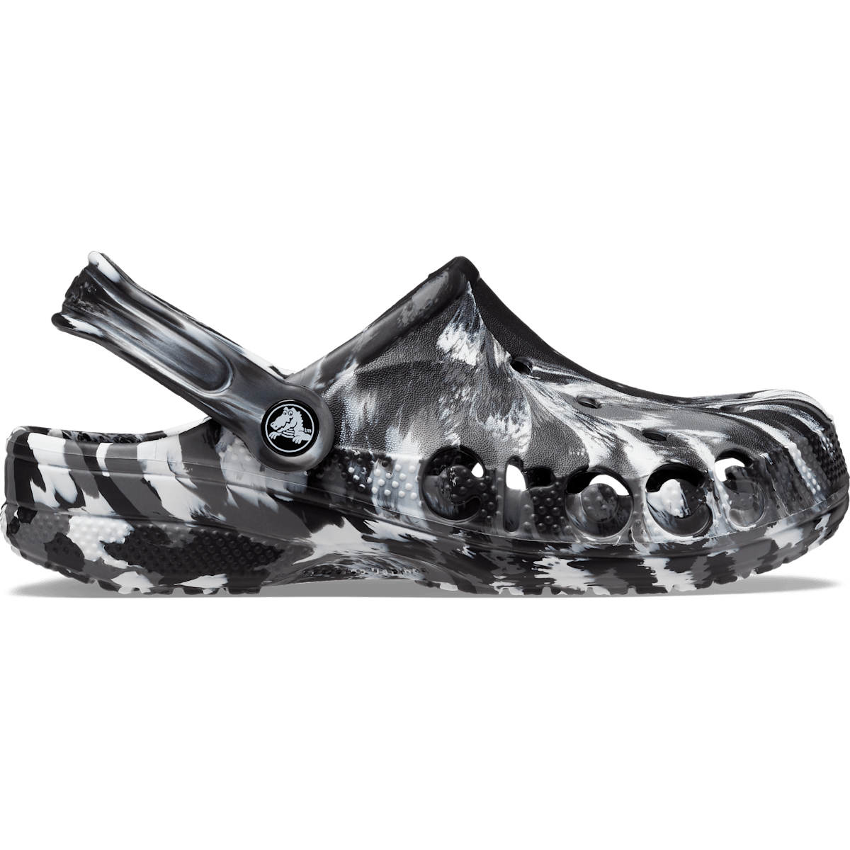 Baya Marbled Clog - Black / White