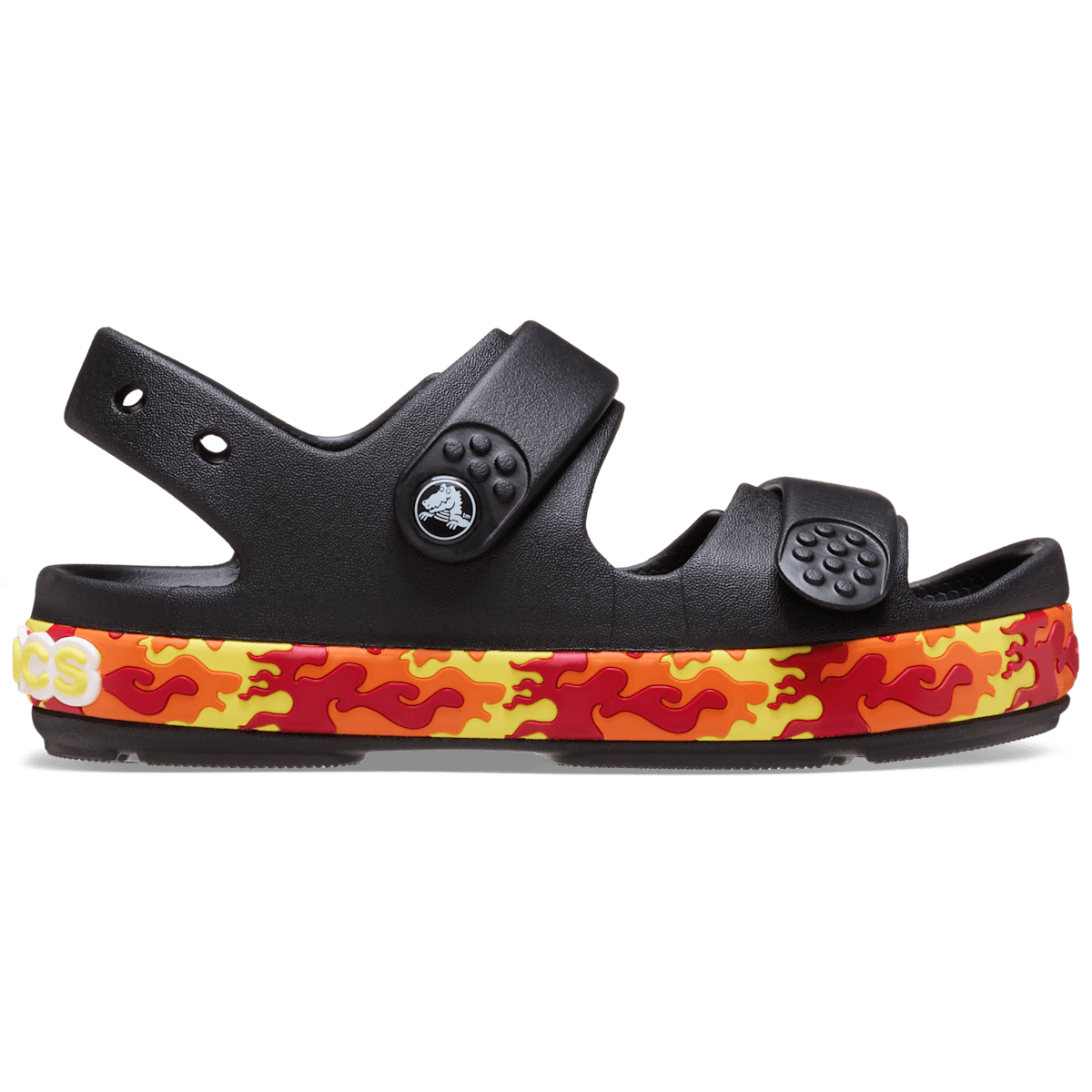 Toddler Crocband™ Cruiser Flames Sandal - Black