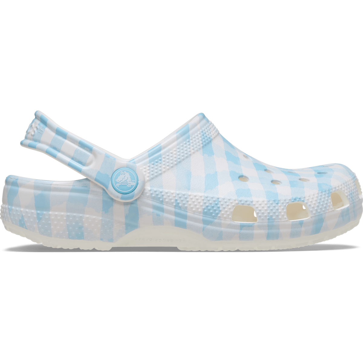Classic Gingham Clog - White / Blue