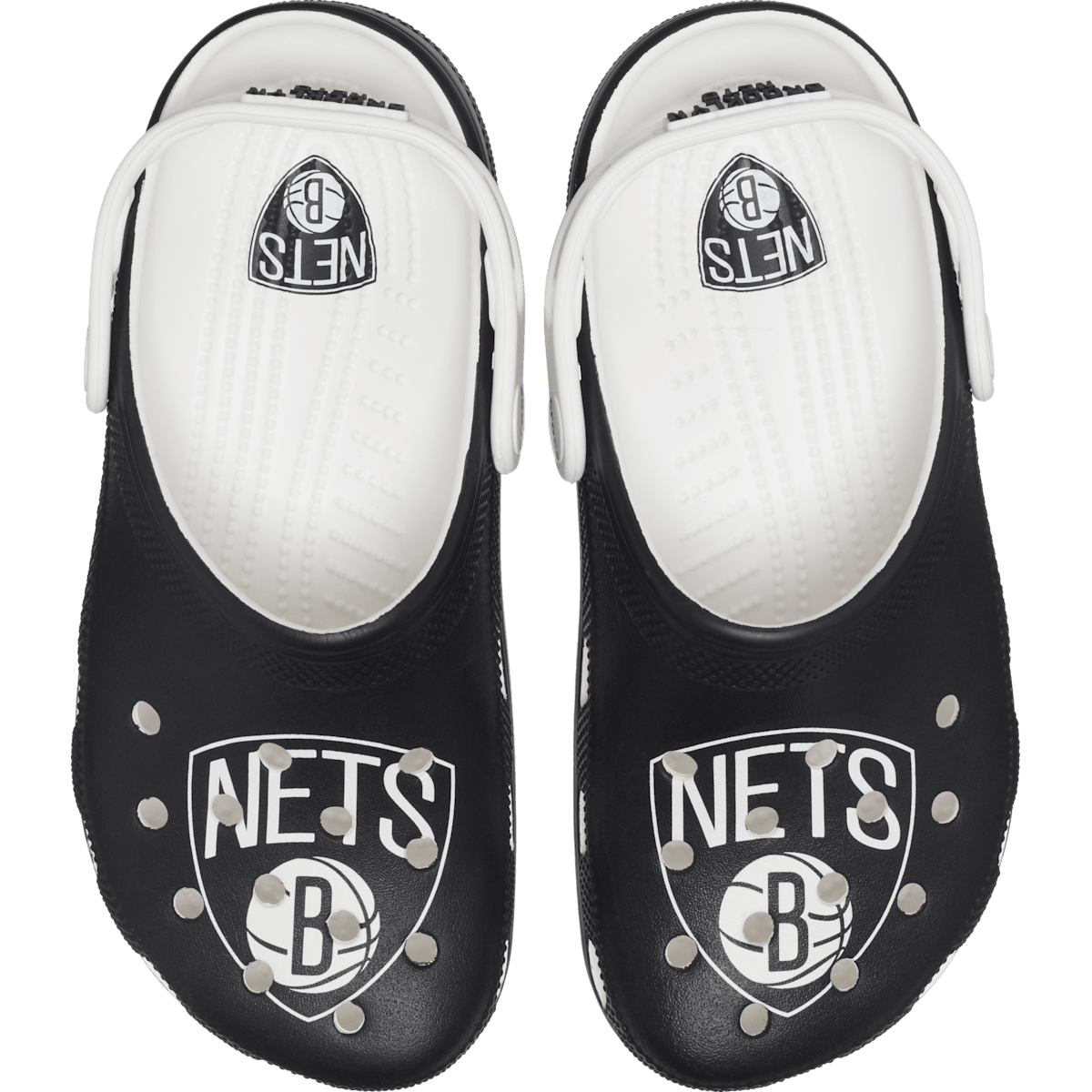 NBA™ Brooklyn Nets Classic Clog - White / Black - Image 3
