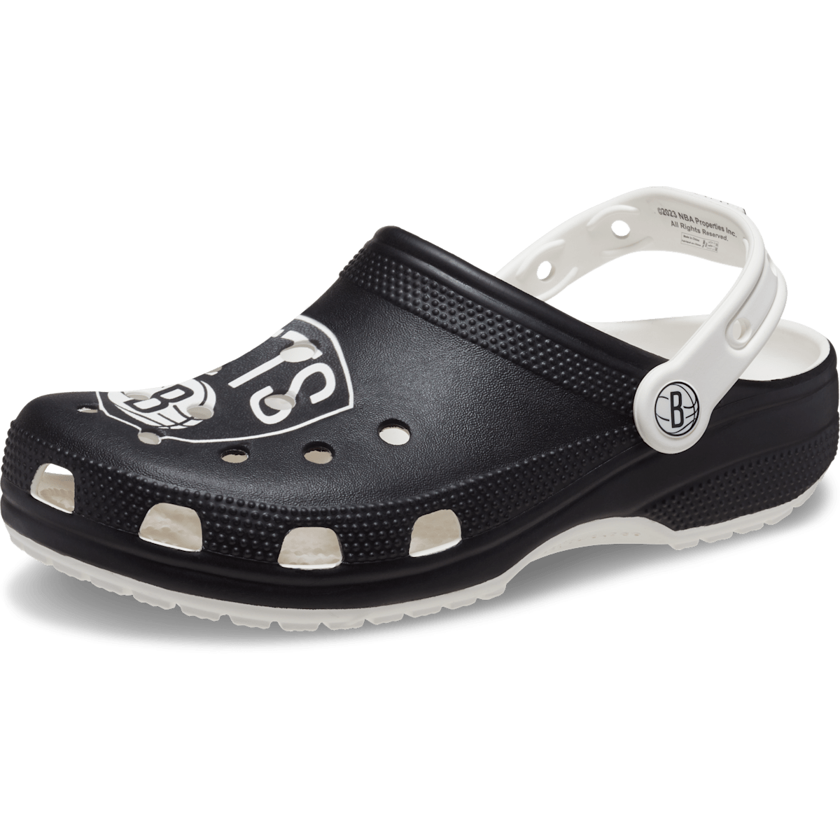 NBA™ Brooklyn Nets Classic Clog - White / Black - Image 6