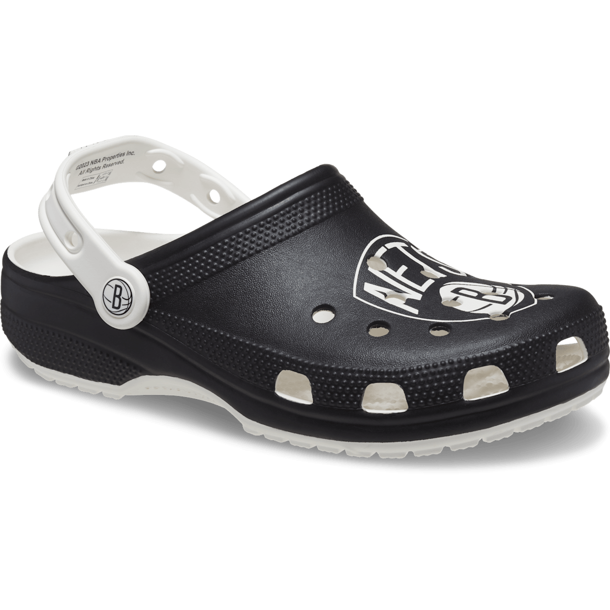 NBA™ Brooklyn Nets Classic Clog - White / Black - Image 7