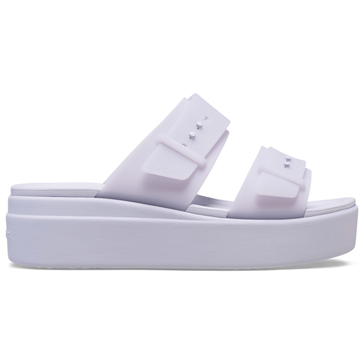 Brooklyn Buckle Frosted Low Wedge - Purple Moon