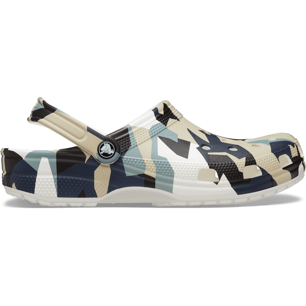 Classic Geo Camo Clog - White / Multi