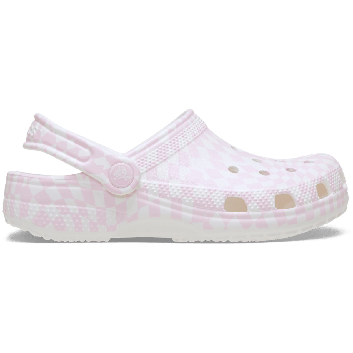 Toddler Warped Checker Clog - Pink Milk
