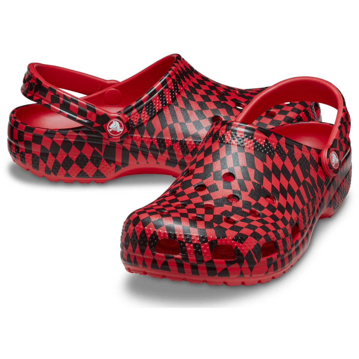 Warped Checker Clog - Black / Varsity Red - Image 2