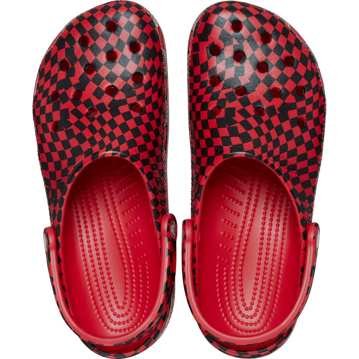 Warped Checker Clog - Black / Varsity Red - Image 3