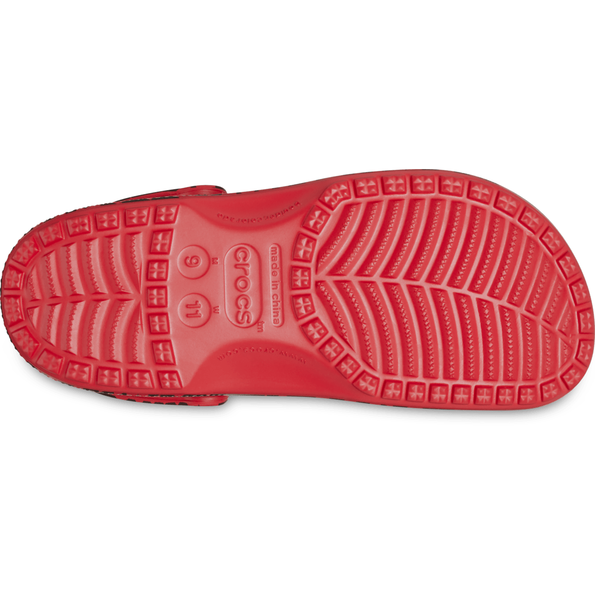 Warped Checker Clog - Black / Varsity Red - Image 4