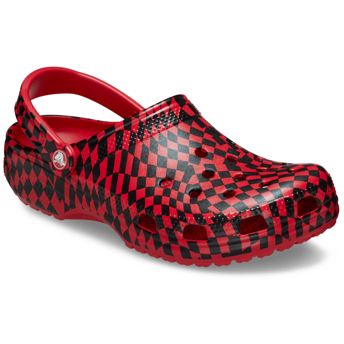 Warped Checker Clog - Black / Varsity Red - Image 5