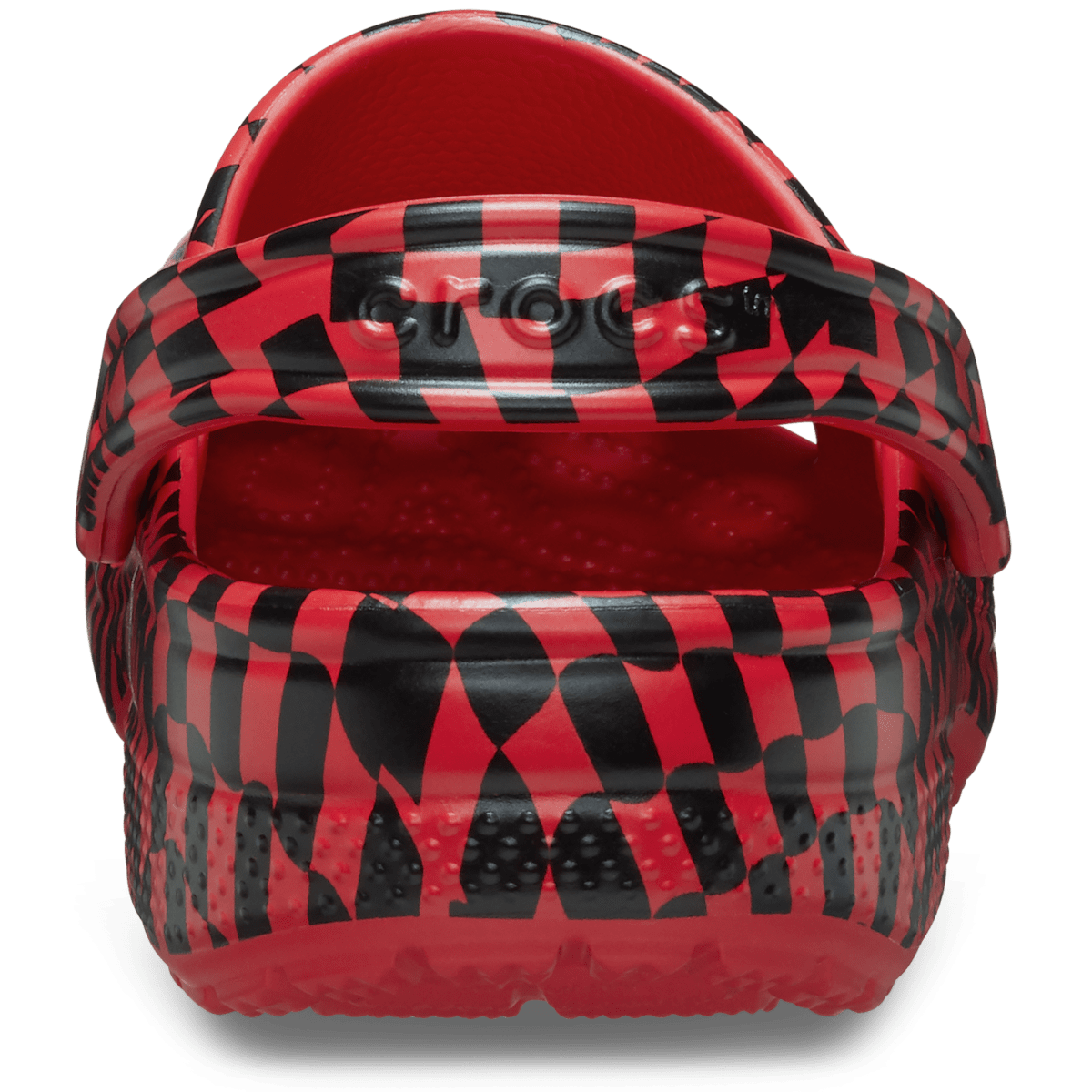 Warped Checker Clog - Black / Varsity Red - Image 6