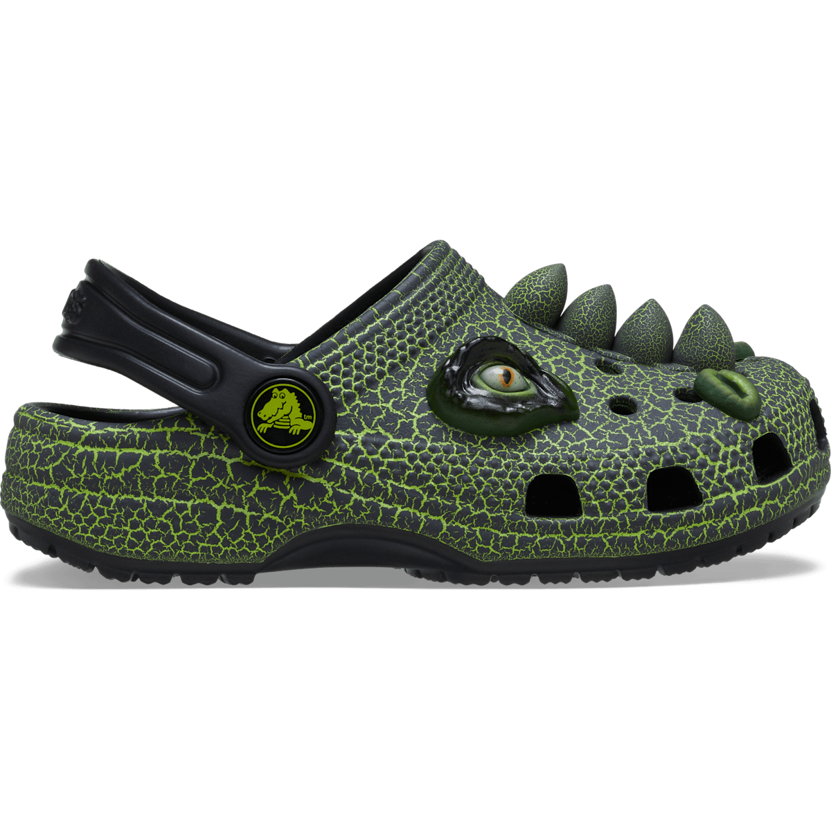 Toddler Classic IAM Scary Dino Clog - Black