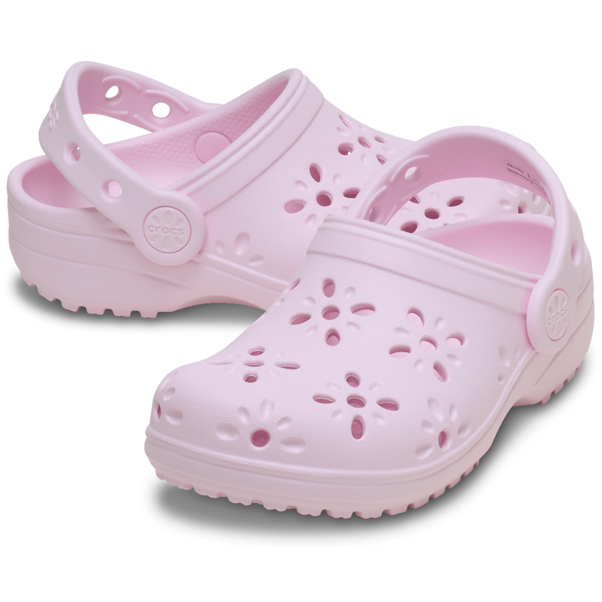 Toddler Classic Floral Cut-Out Clog - Pink Milk - Image 2