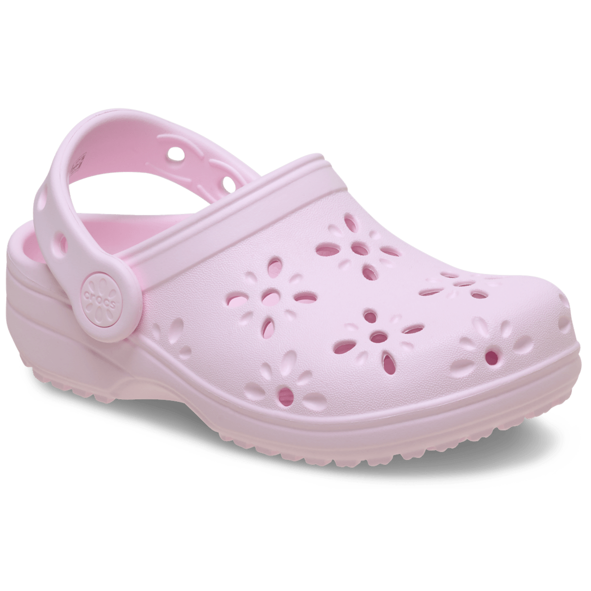 Toddler Classic Floral Cut-Out Clog - Pink Milk - Image 5