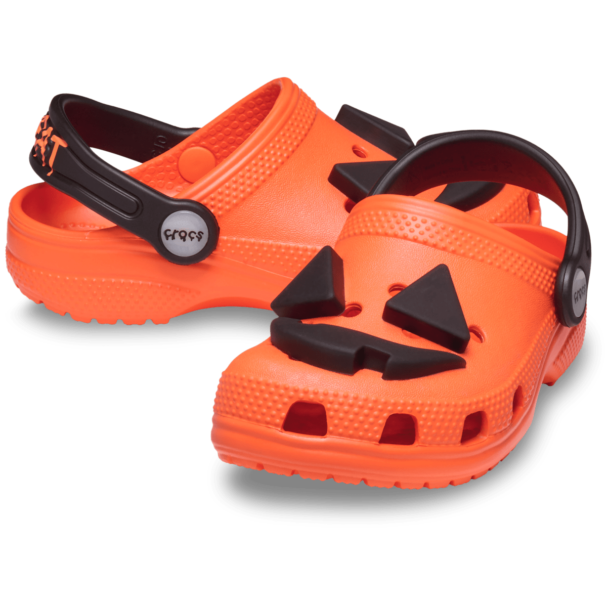 Kids' Classic Jack O' Lantern Lights Clog - Orange (Coral) - Image 2