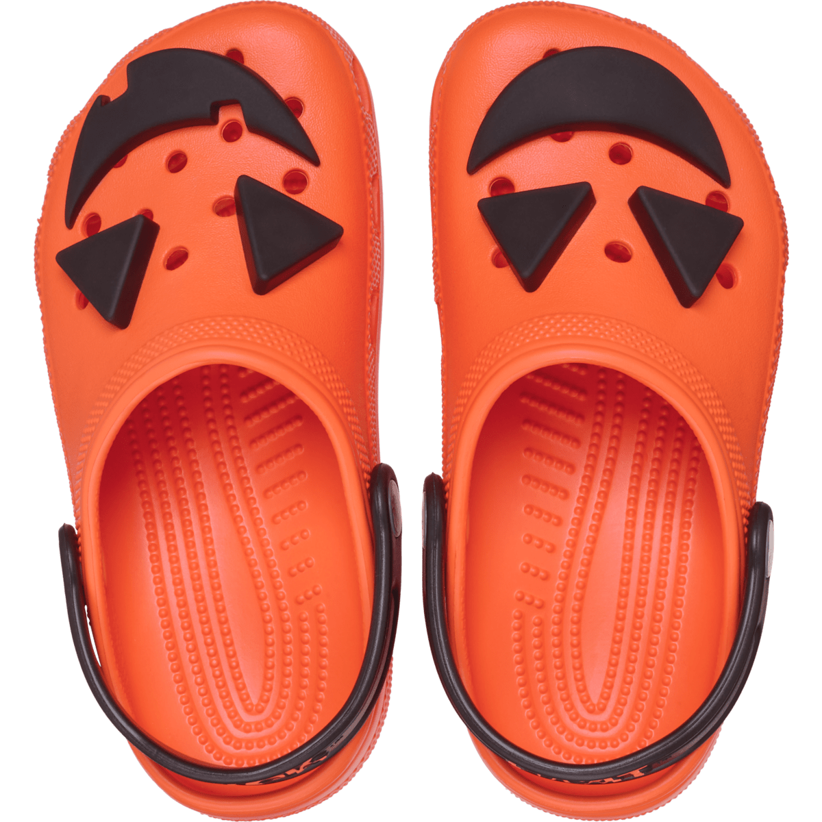 Kids' Classic Jack O' Lantern Lights Clog - Orange (Coral) - Image 3