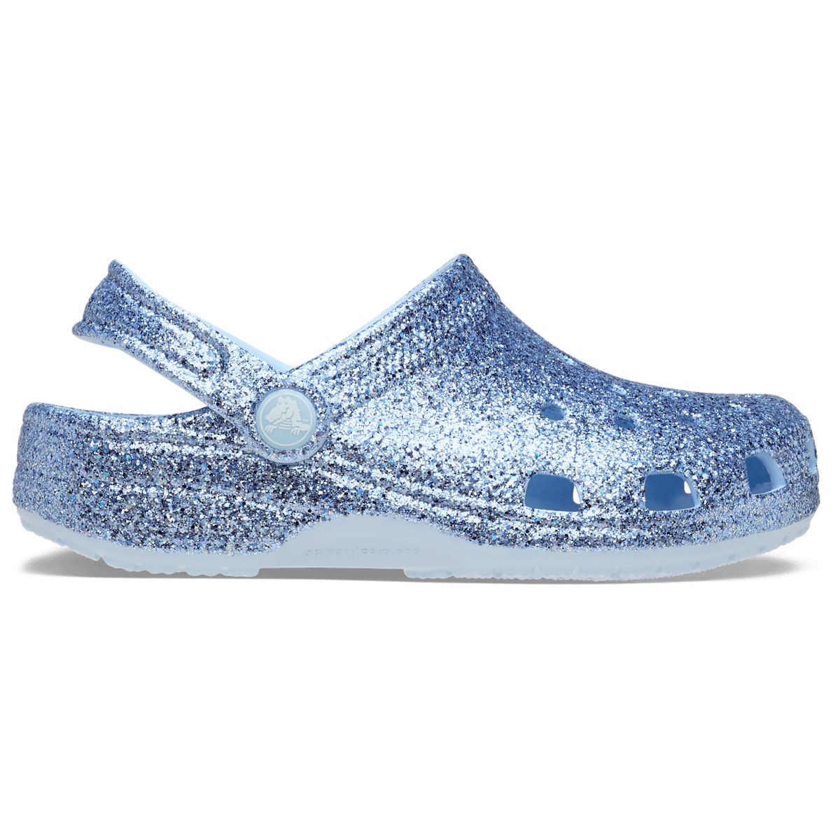 Kids' Classic Chunky Glitter Clog - Blue Frost