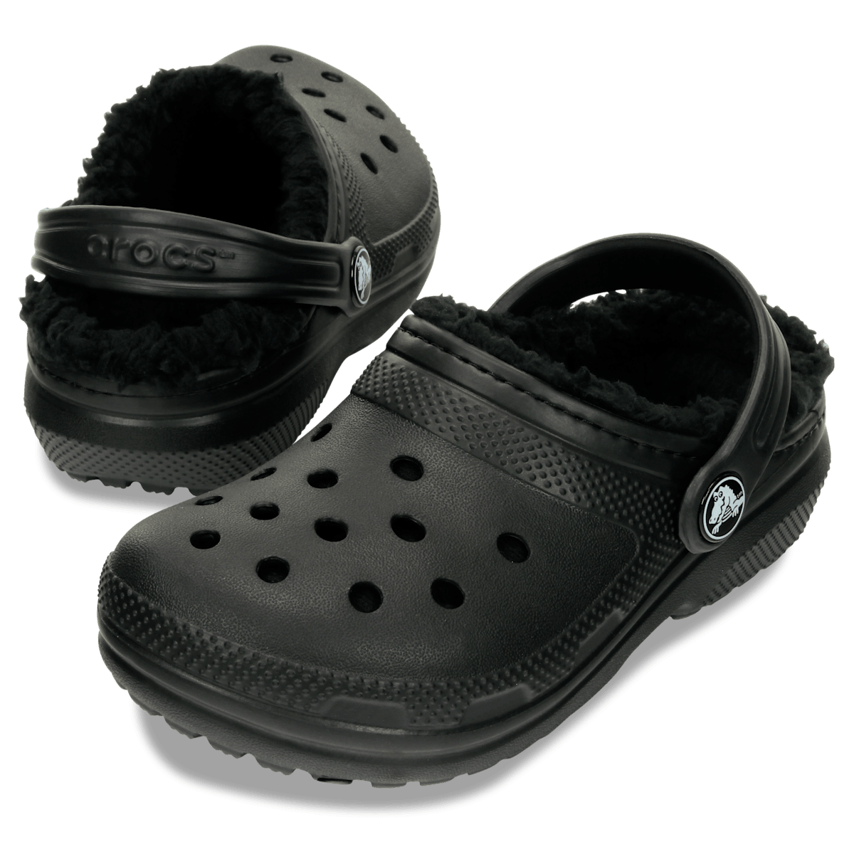 Toddler Classic Lined Clog - Black / Black - Image 2