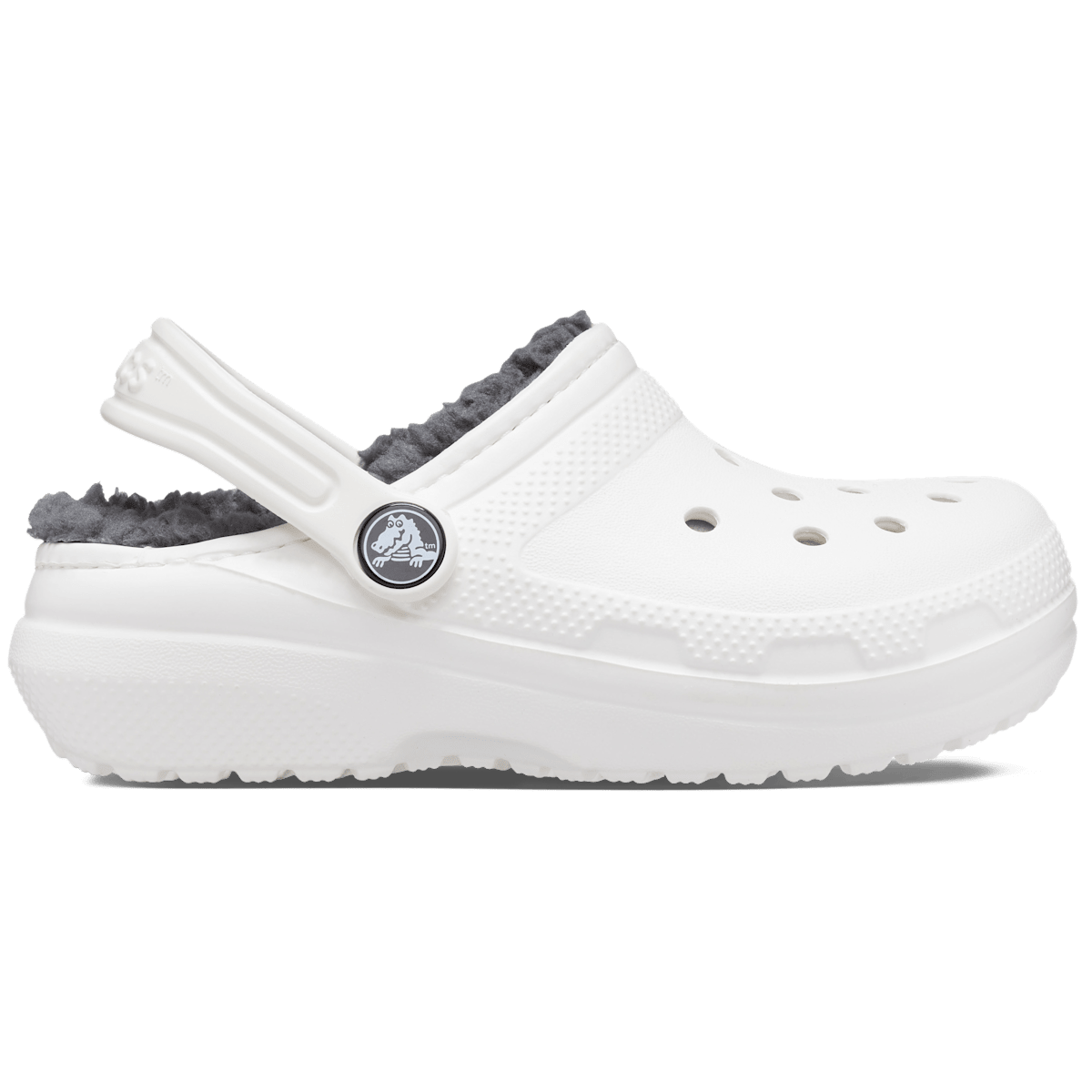 Toddler Classic Lined Clog - White / Grey