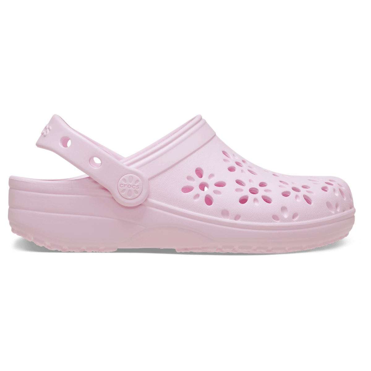 Kids' Classic Floral Cut-Out Clog - Pink Milk