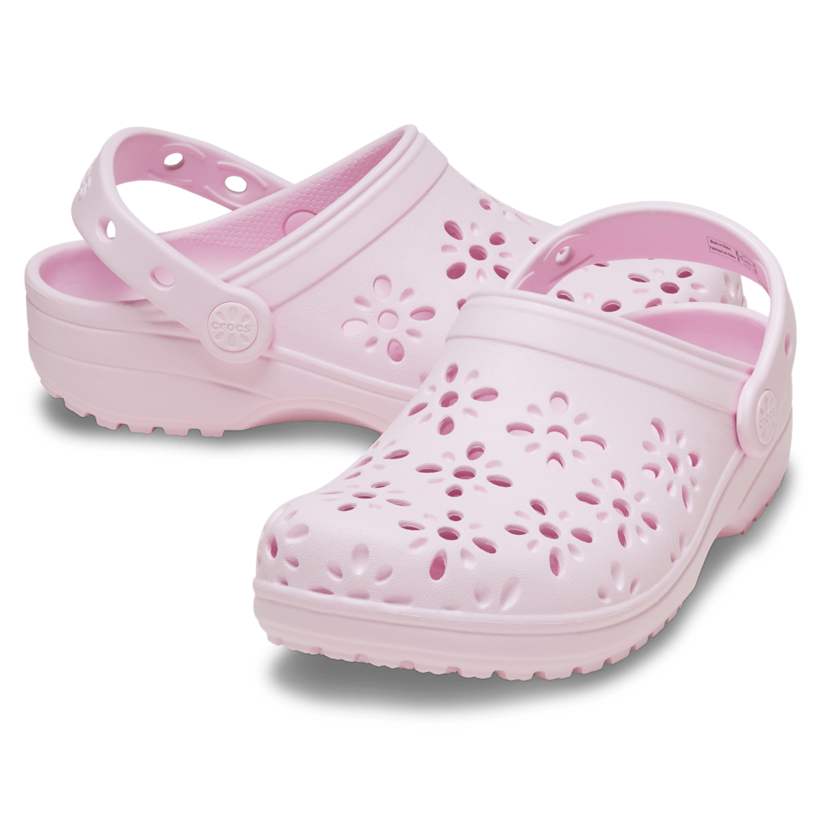 Kids' Classic Floral Cut-Out Clog - Pink Milk - Image 2