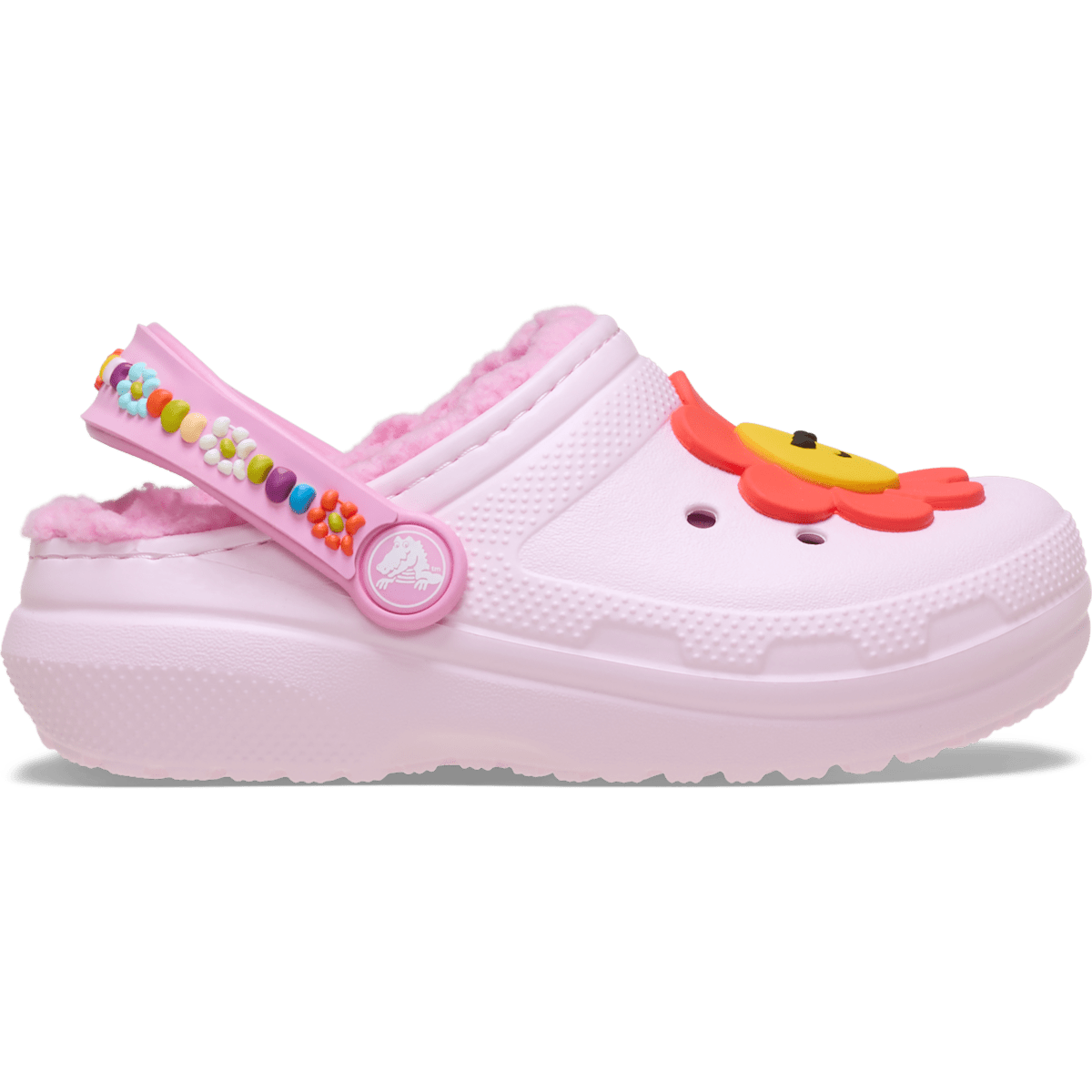 Toddler's Classic Lined Daisy Clog - Pink Milk