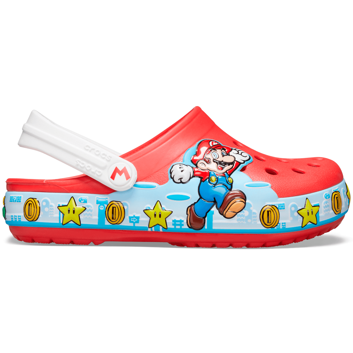 Toddler Crocs Fun Lab Super Mario Lights Clog - Flame
