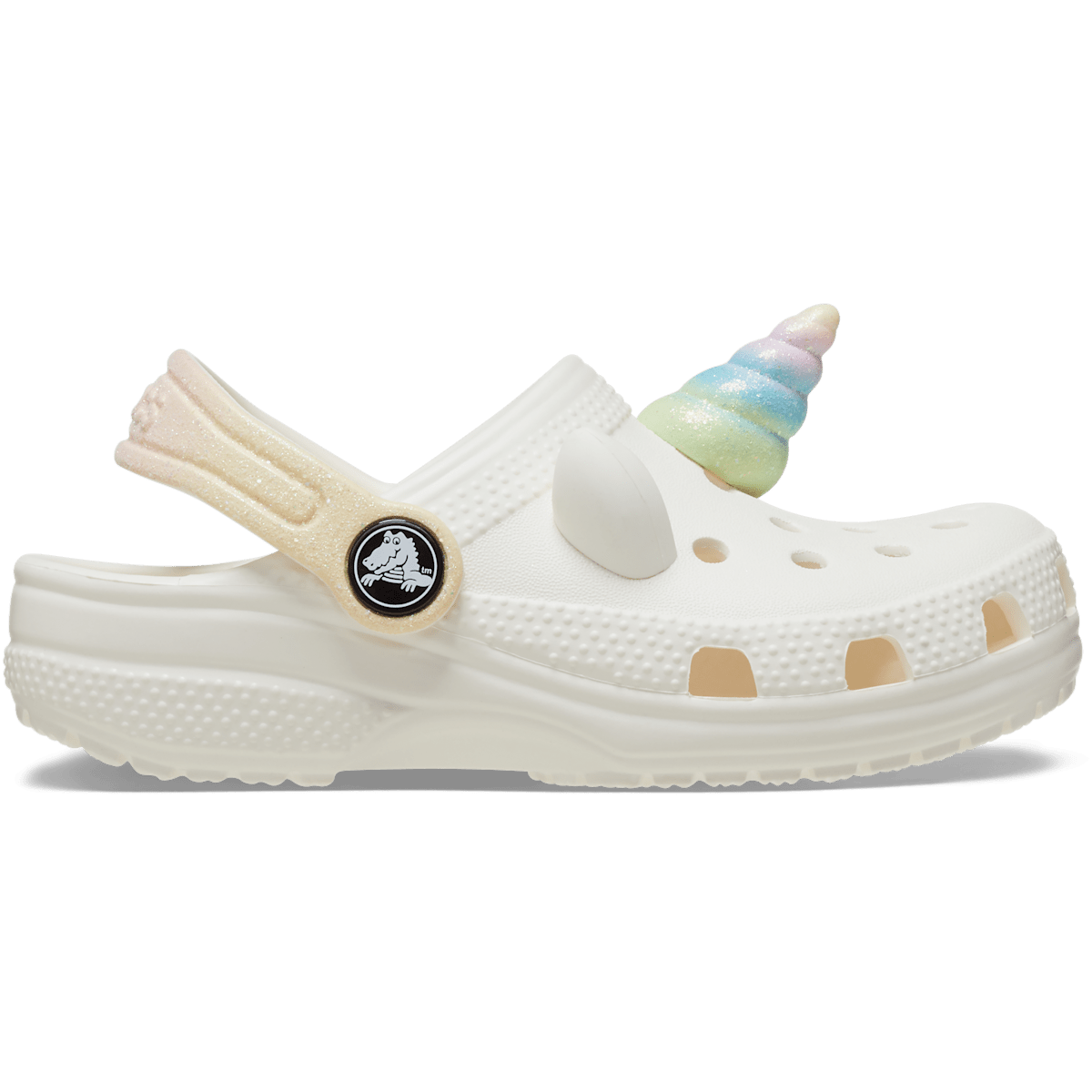 Toddlers' Classic I AM Rainbow Unicorn Clog - Chalk