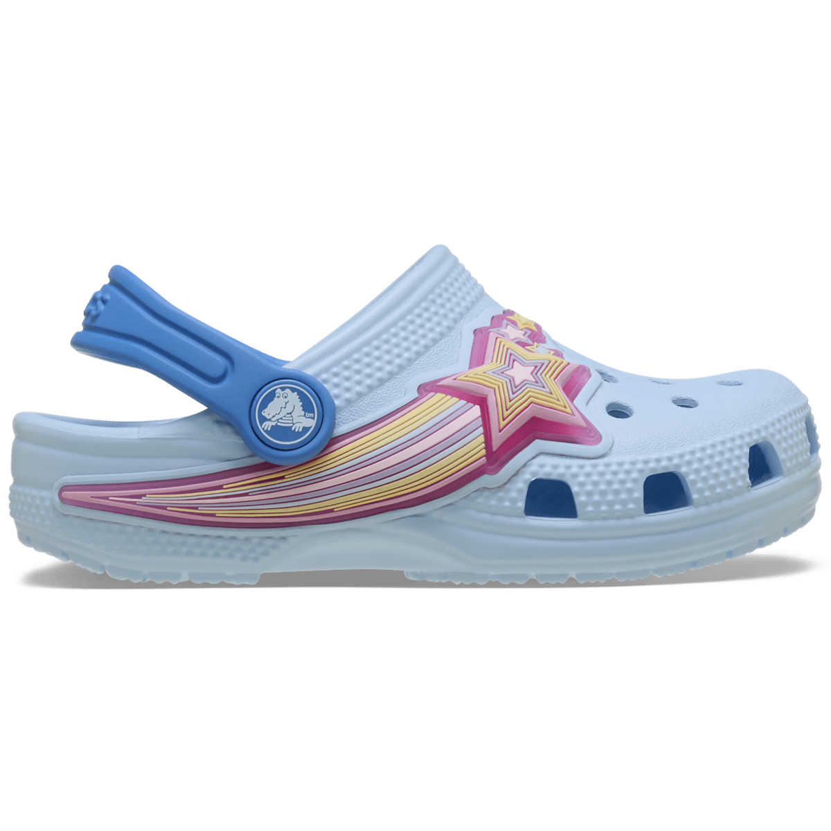 Toddler Classic Star Lights Clog - Blue Frost