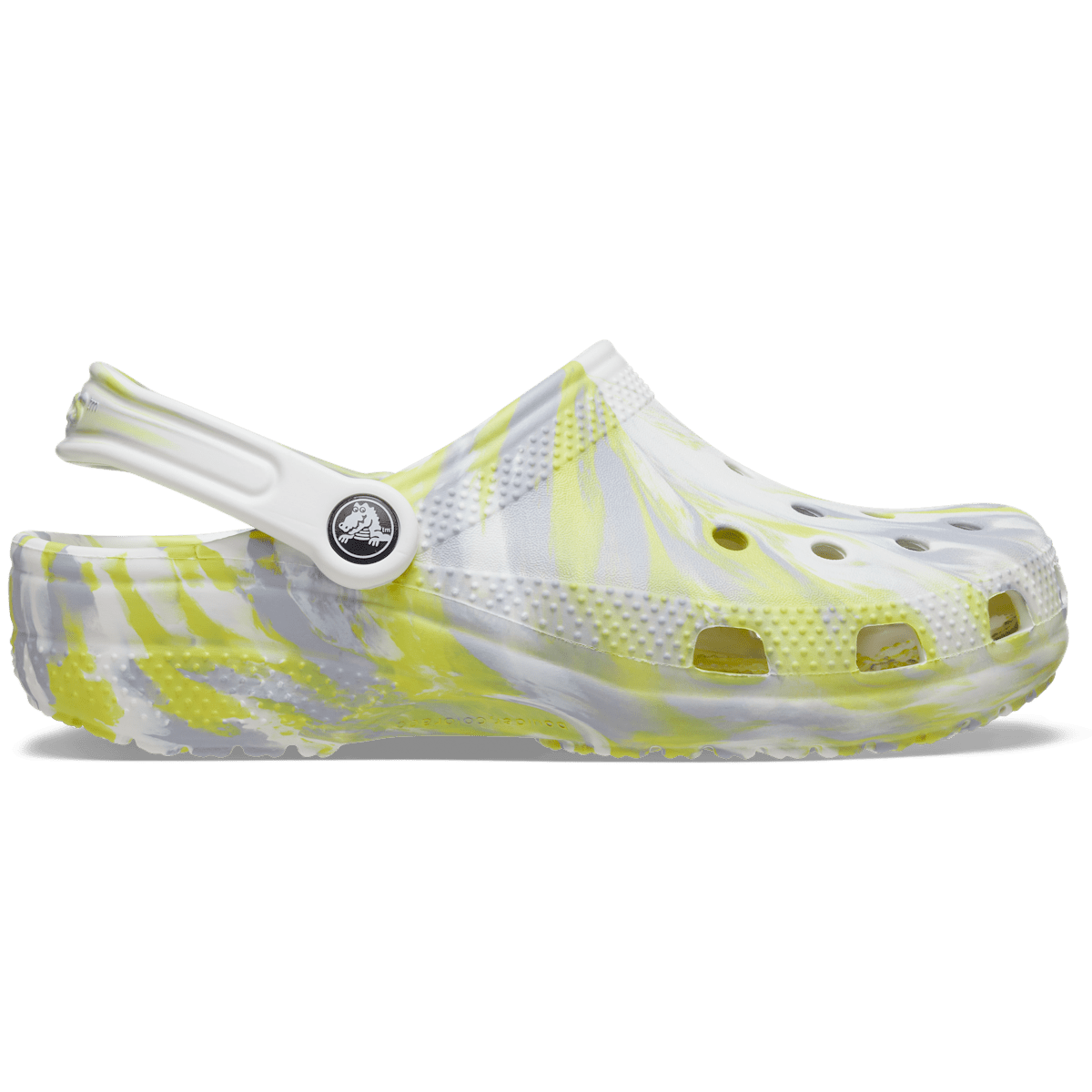 Classic Marbled Clog - White / Microchip