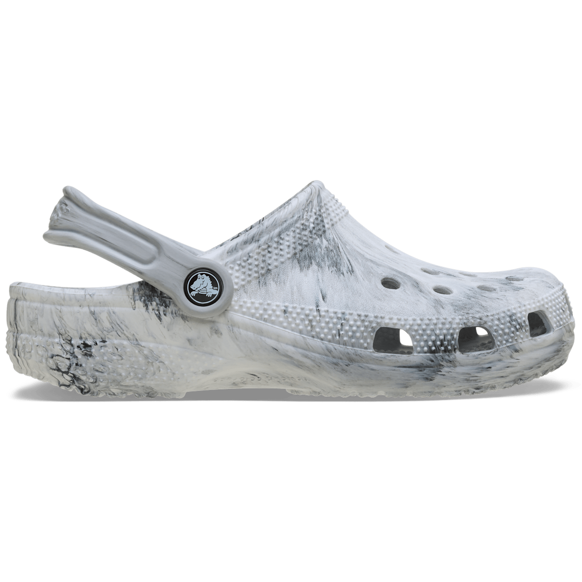 Classic Watercolor Marbled Clog - Grey Swirl