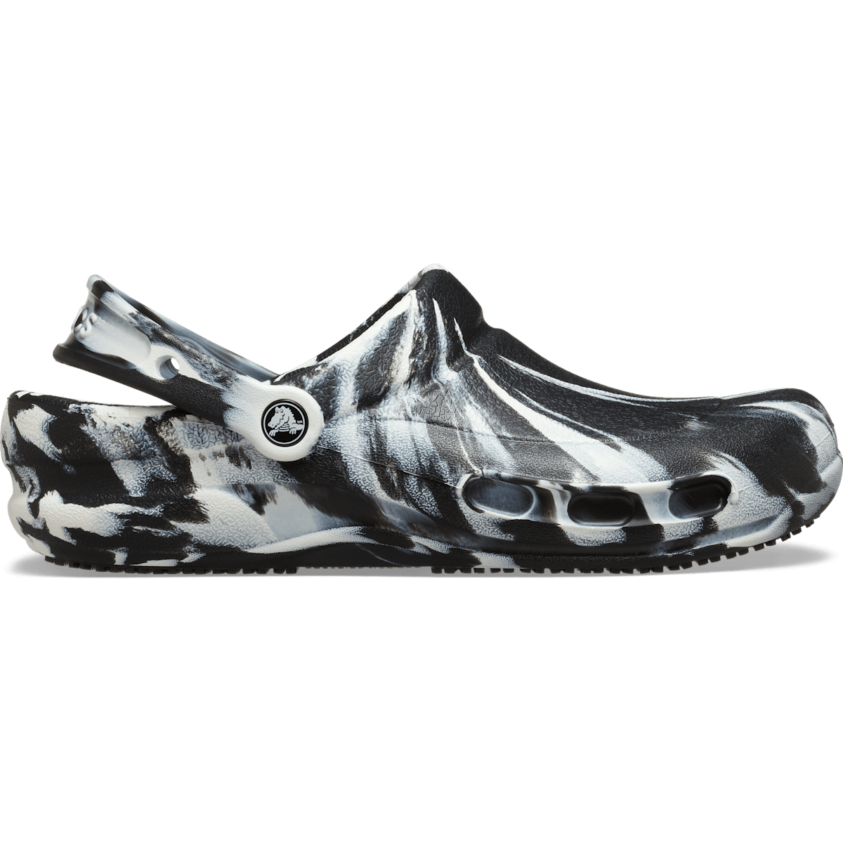 Bistro Marbled Work Clog - Black / White