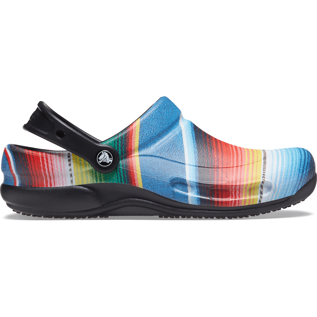Bistro Graphic Slip Resistant Work Clog - Black / Multi Stripe