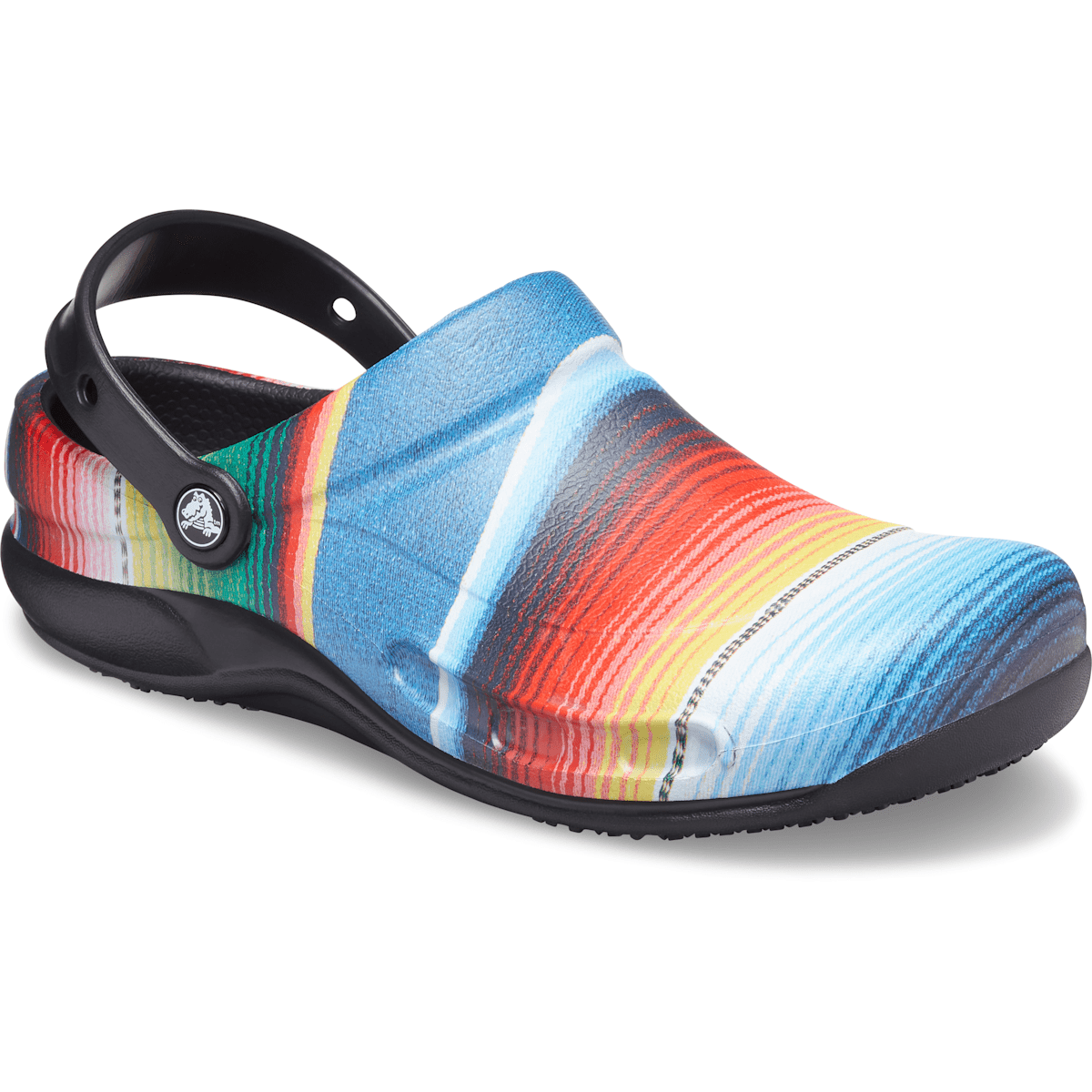 Bistro Graphic Slip Resistant Work Clog - Black / Multi Stripe - Image 5