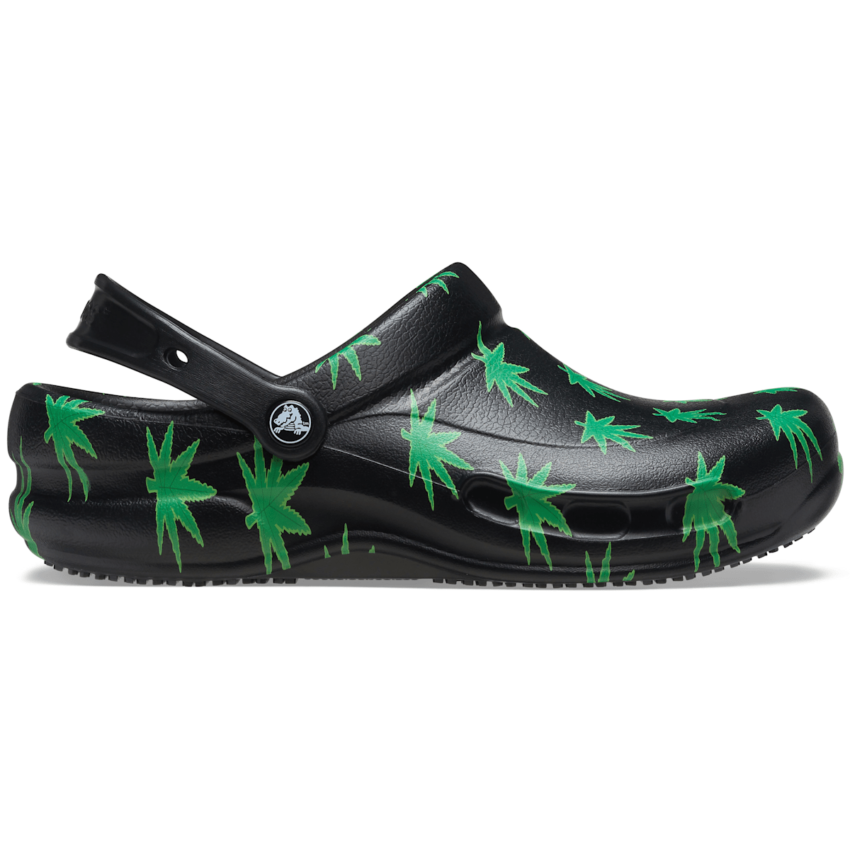 Bistro Graphic Slip Resistant Work Clog - Black / Green