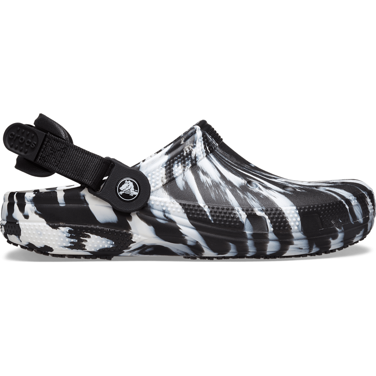 Classic Work Graphic Clog - Black / White