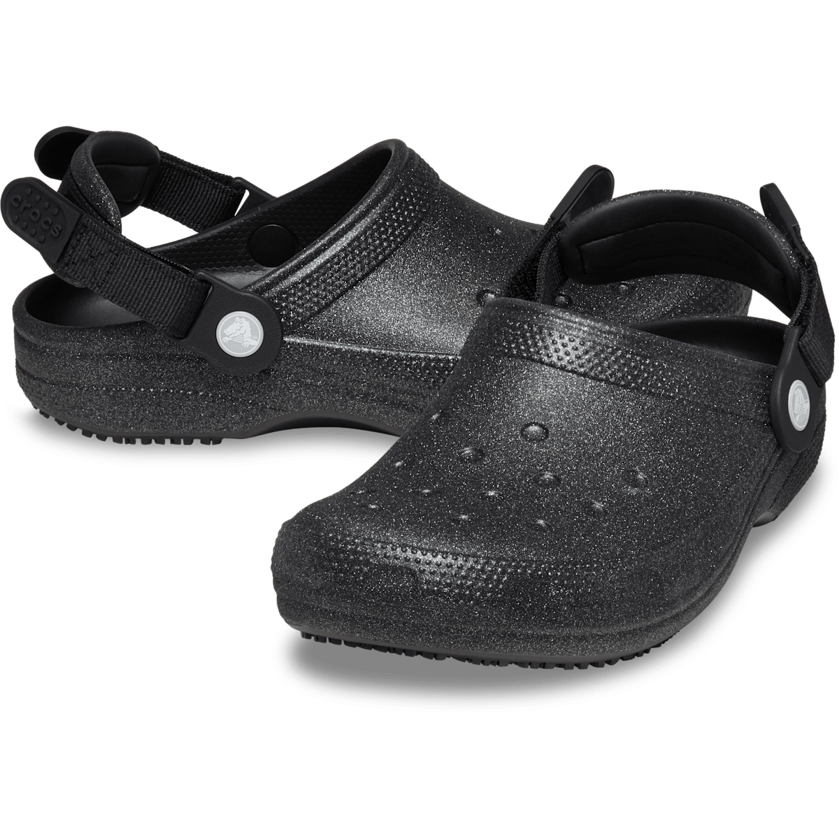 Classic Work Graphic Clog - Black Glitter - Image 2