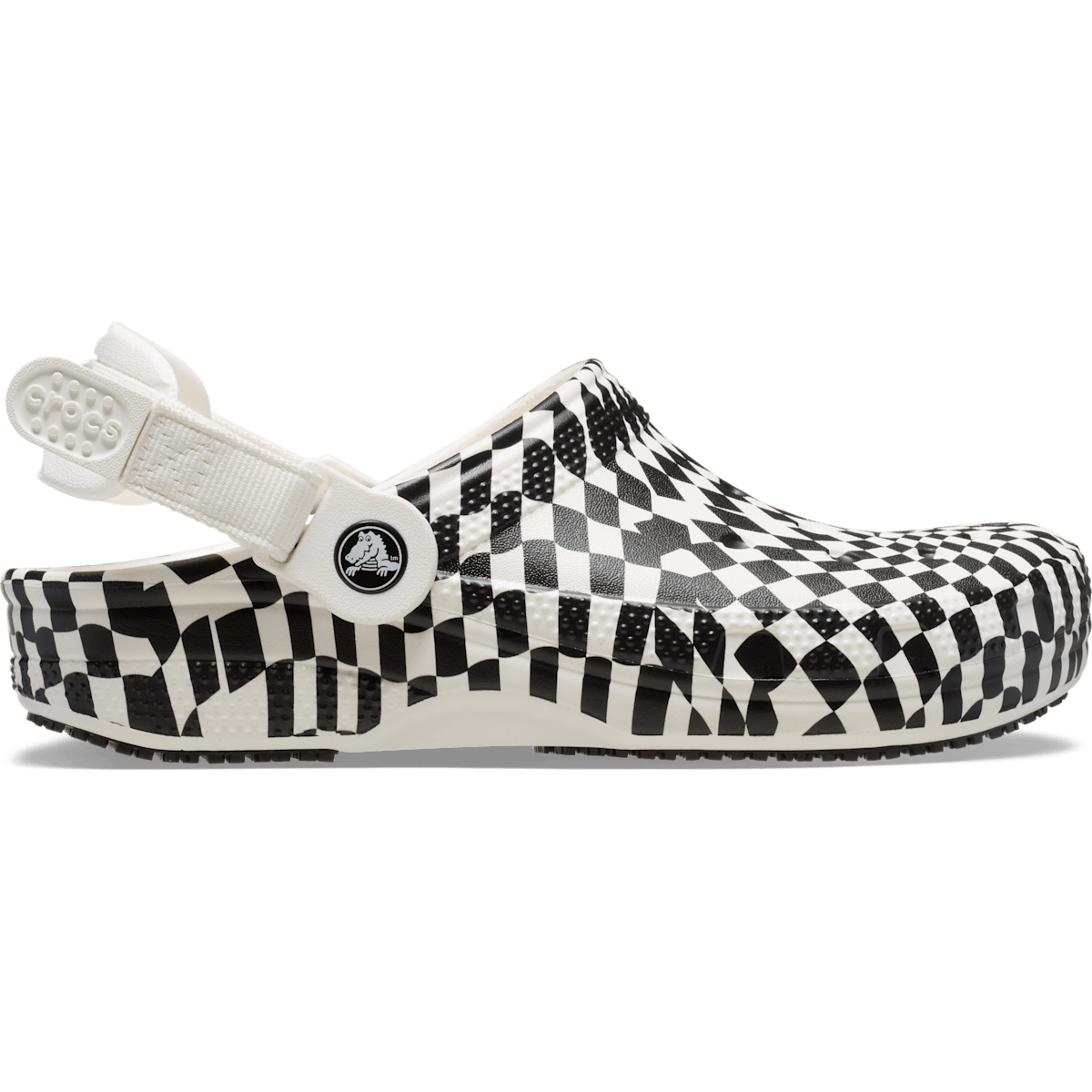 Classic Work Graphic Clog - White / Black